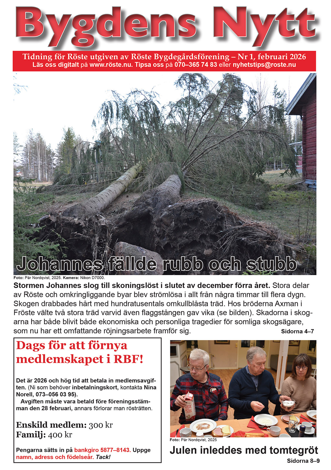 Röste.nu – Bygdens Nytt – E-tidningsetta