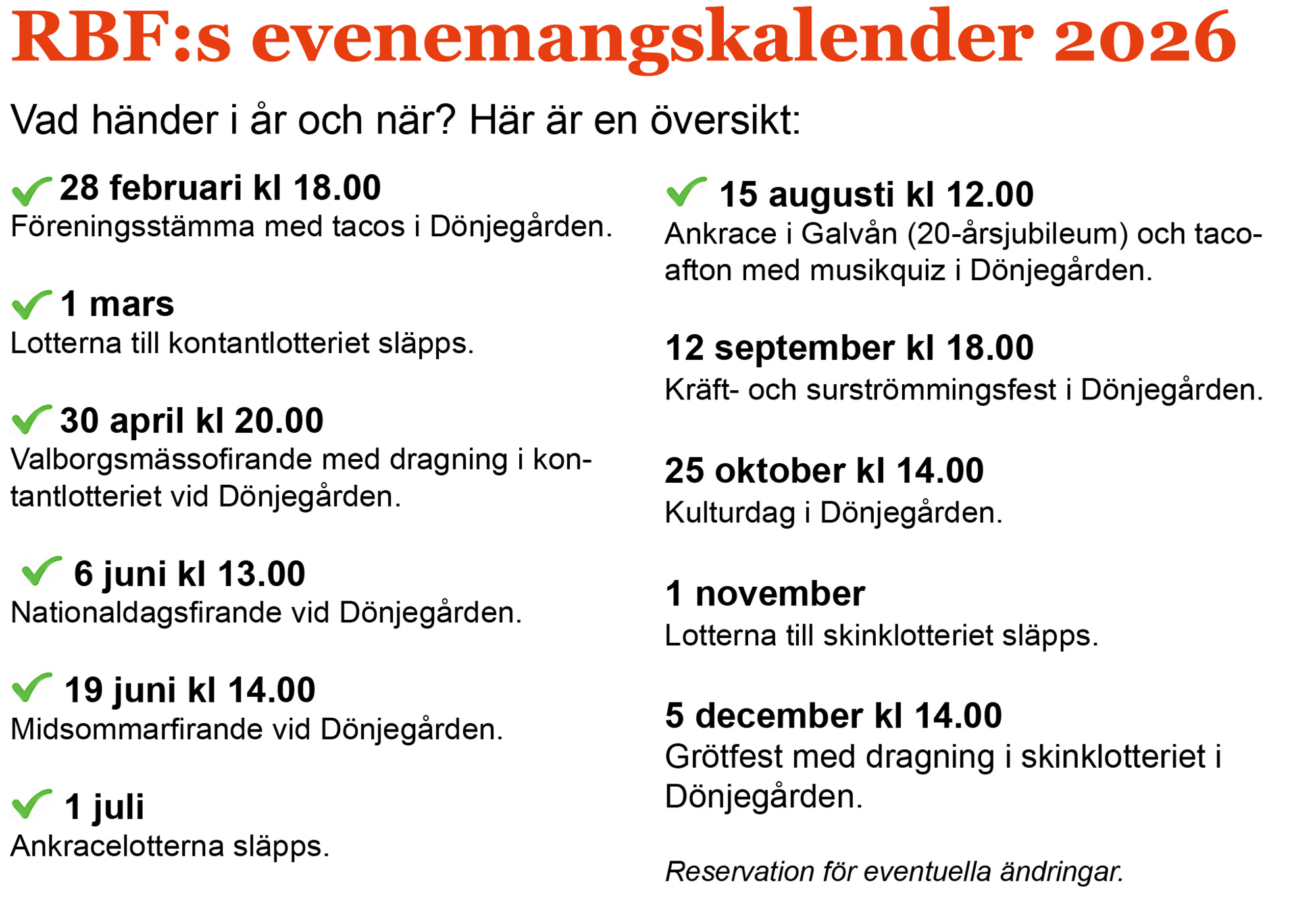 Röste.nu – Bygdens Nytt nr 3 2026 – Information – RBFs evenemangskalender 2026